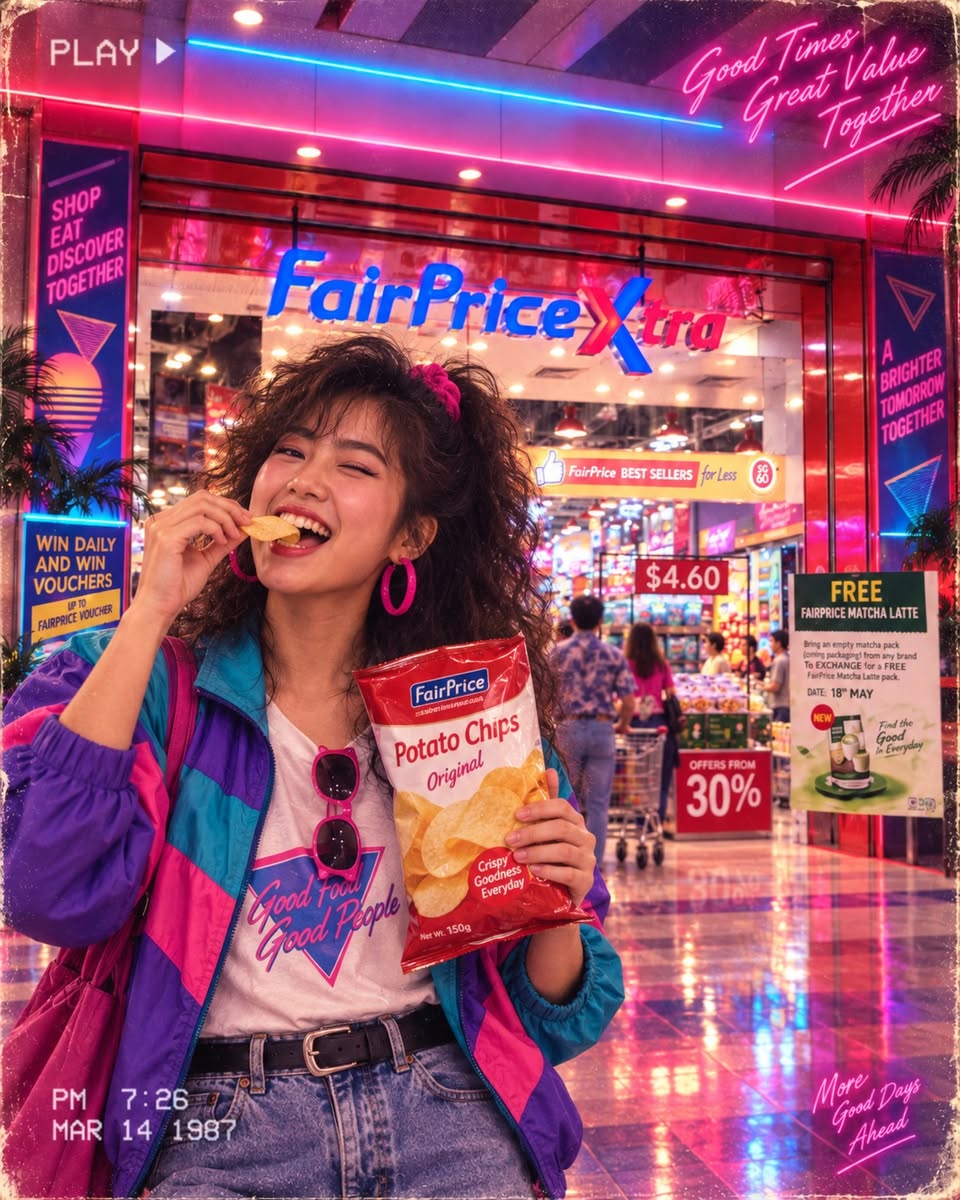 FairPrice Xtra matcha latte promotion at AMK Hub