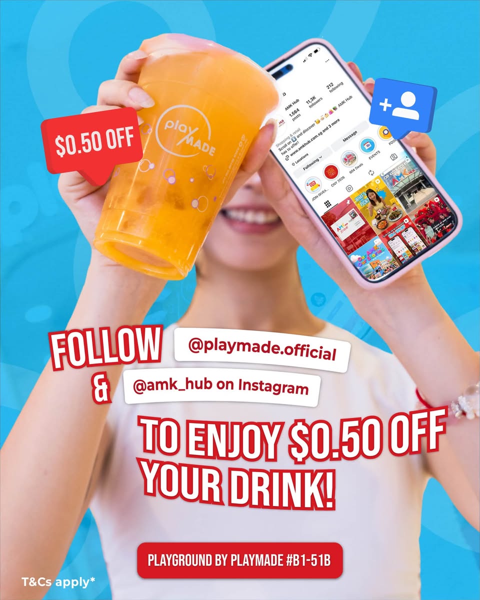 Playground by PlayMade drink promotion at AMK Hub