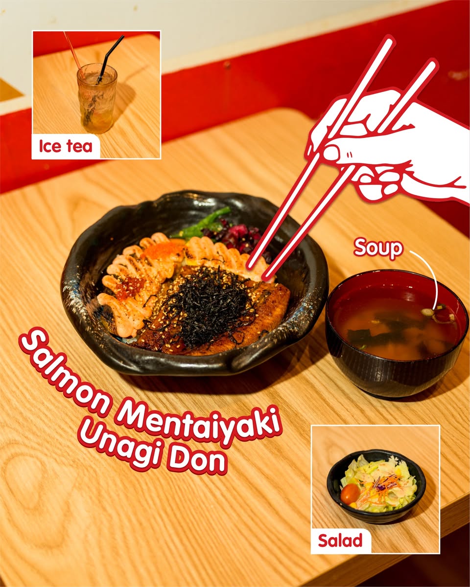 Salmon Mentaiyaki Unagi Don at Kei Kaisendon
