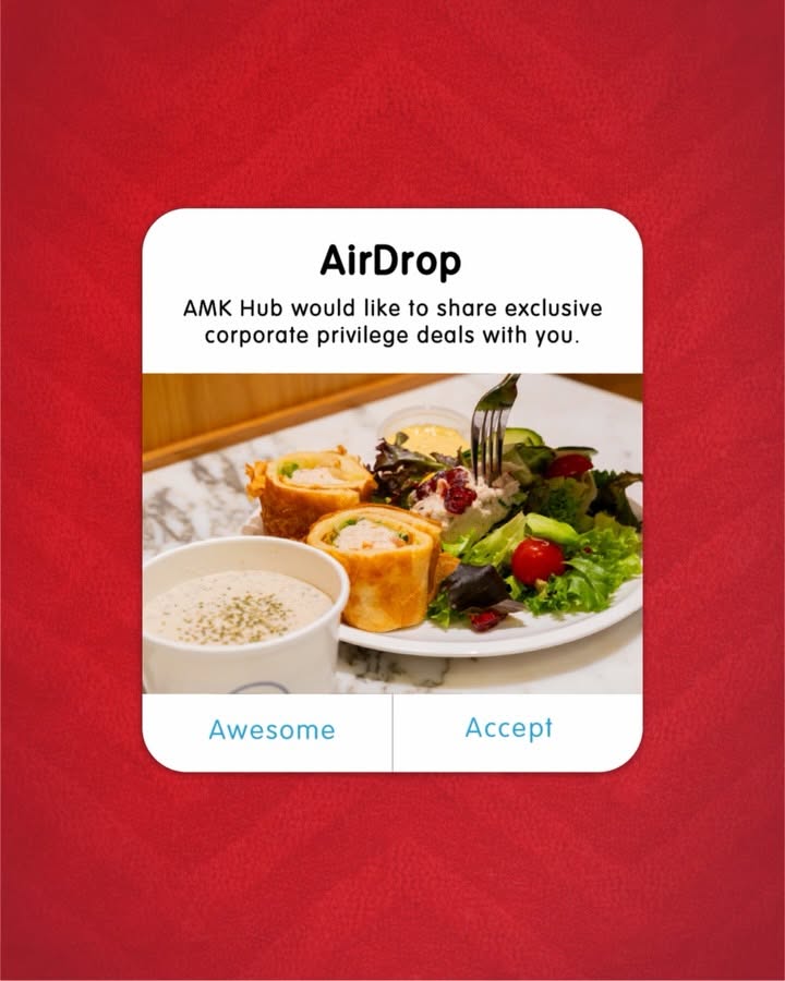 Paris Baguette AirDrop offer at AMK Hub
