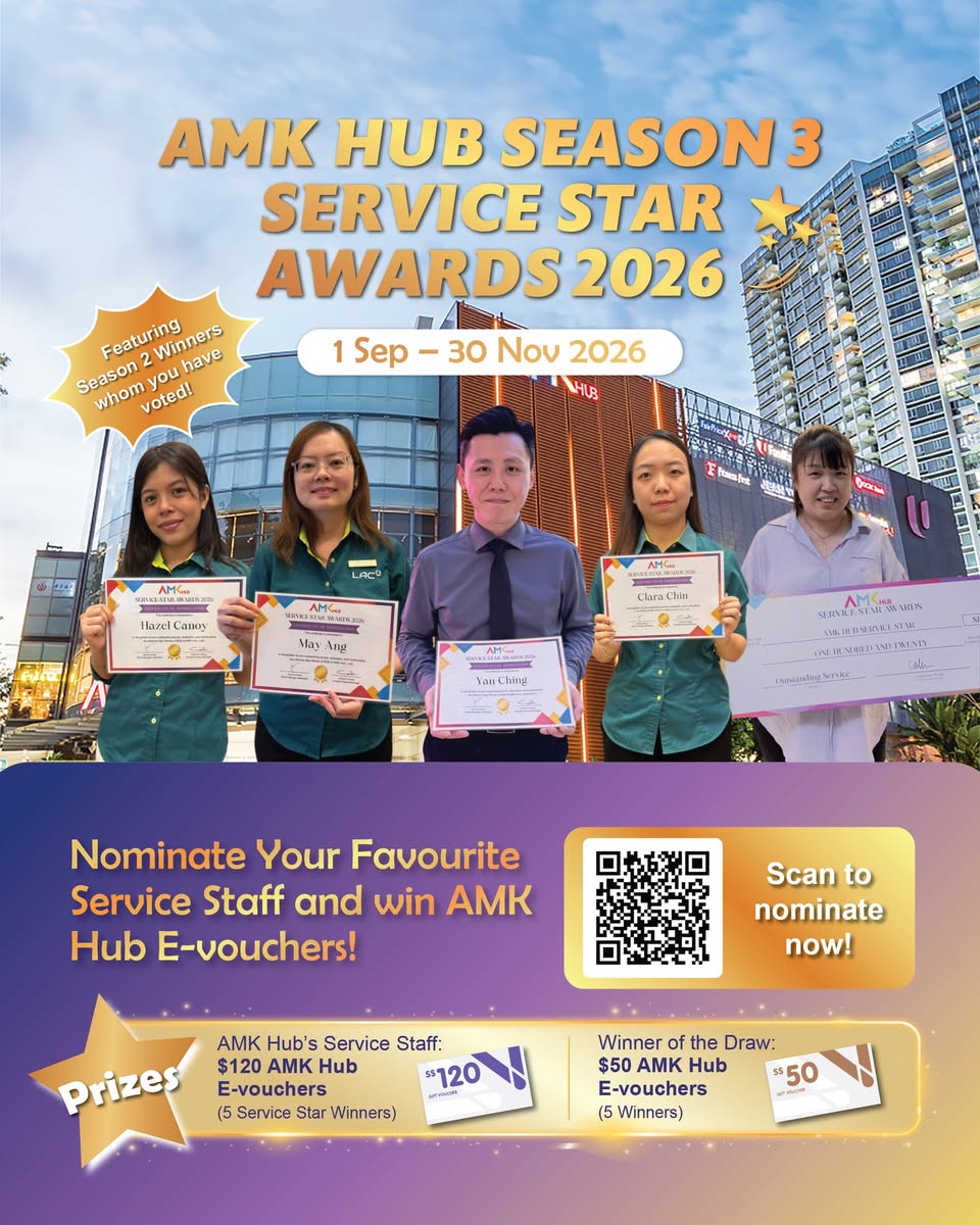 AMK Hub Service Star Awards 2026 Season 3: Nominate Staff and Win E-Vouchers