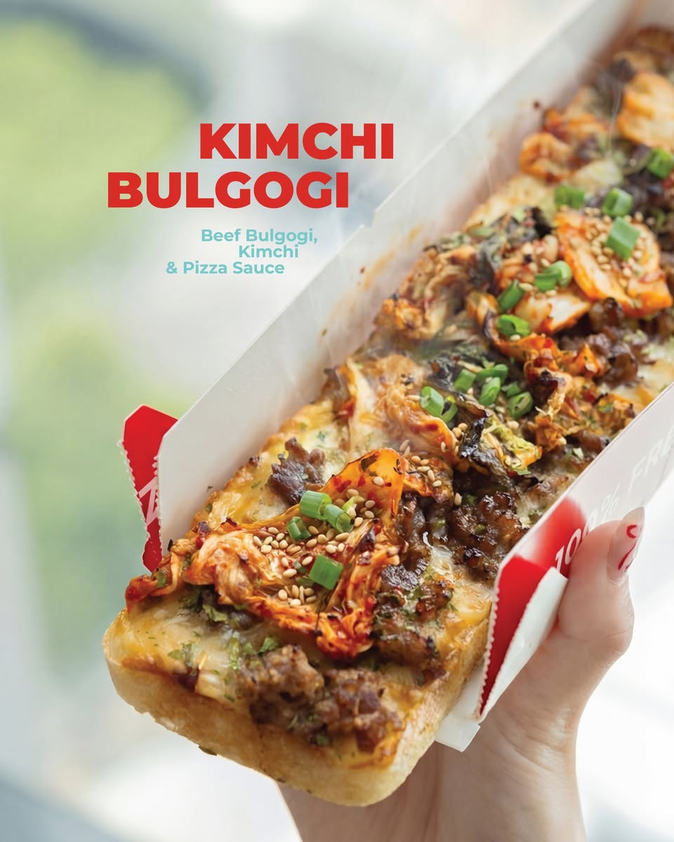 Close-up of a delicious pizza slice with melted cheese and toppings.