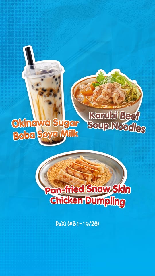 DaXi menu items at AMK Hub