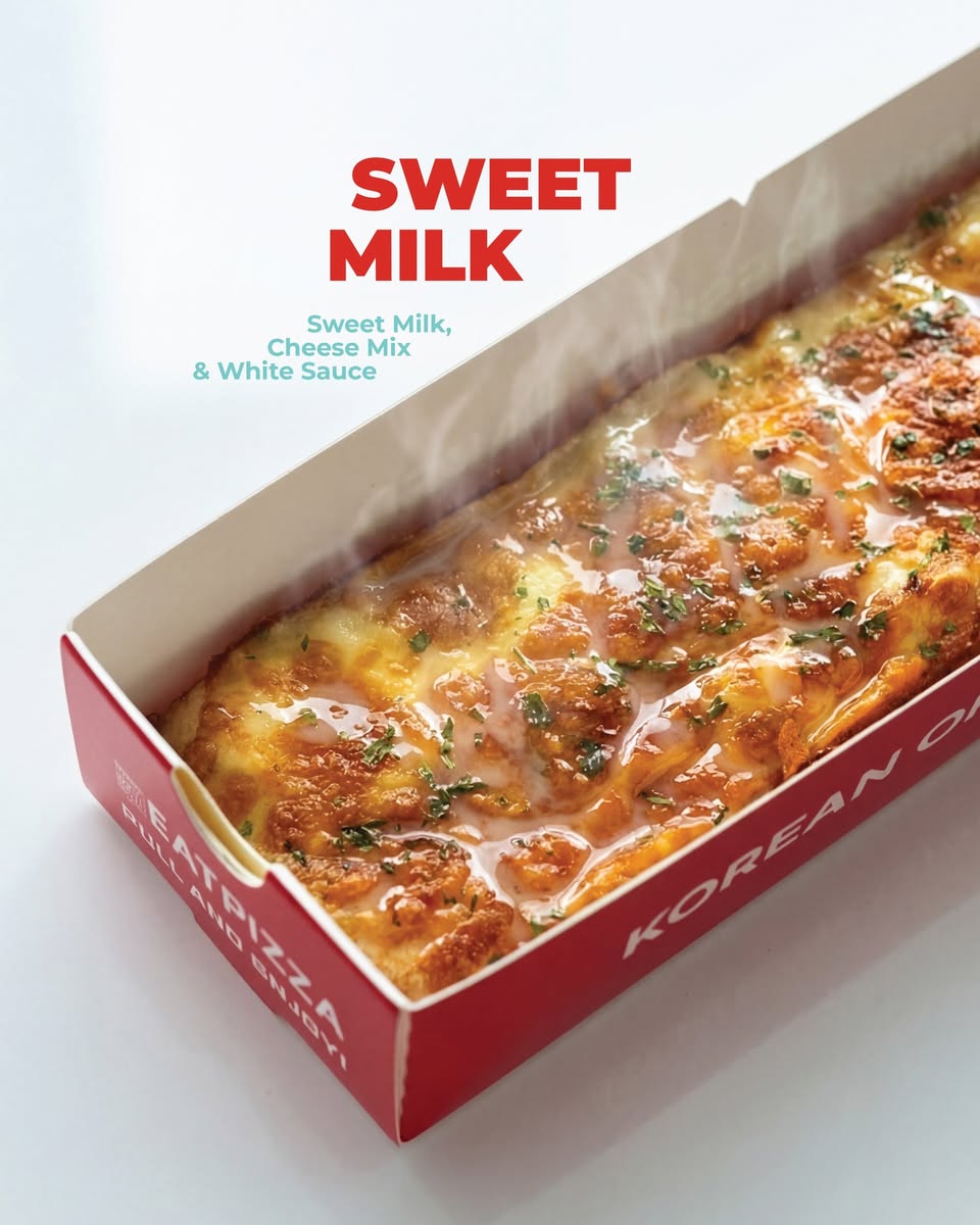 A variety of freshly baked pizza slices from Eat Pizza.