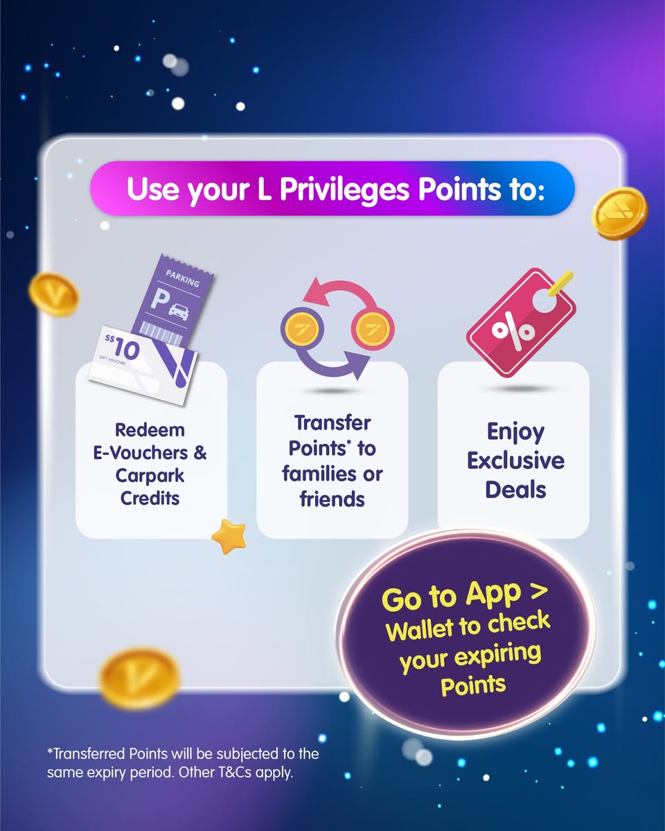 L Privileges e-vouchers and carpark credits