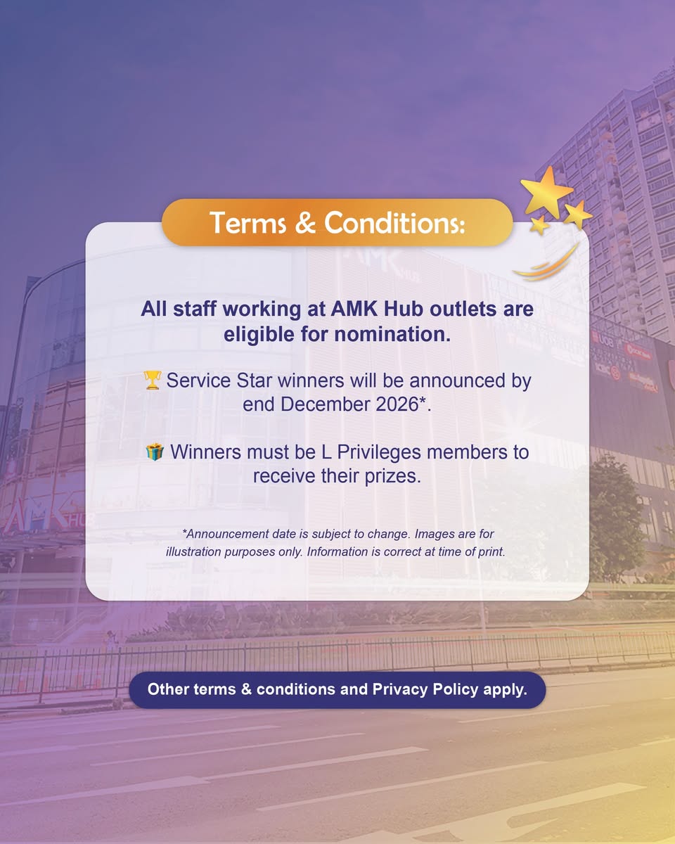 AMK Hub Service Star Awards 2026 terms and conditions