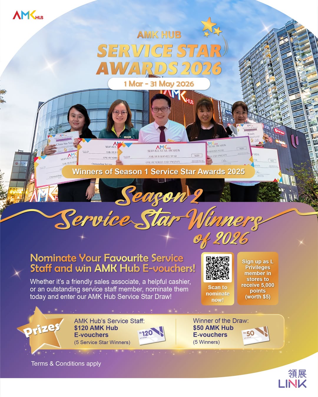 AMK Hub Service Stars Awards 2026 promotional banner