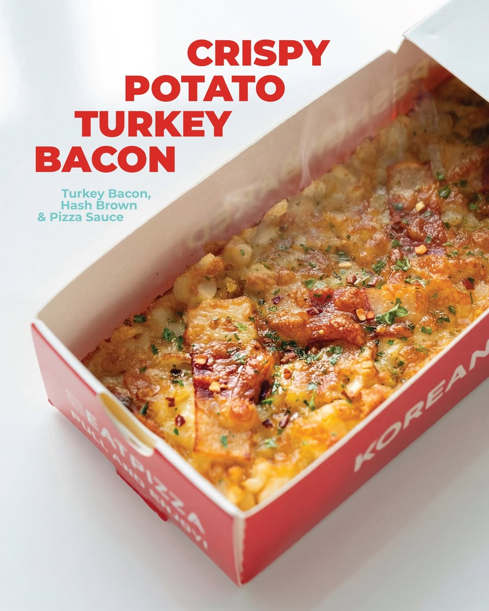 Different flavor options available at the Eat Pizza counter.