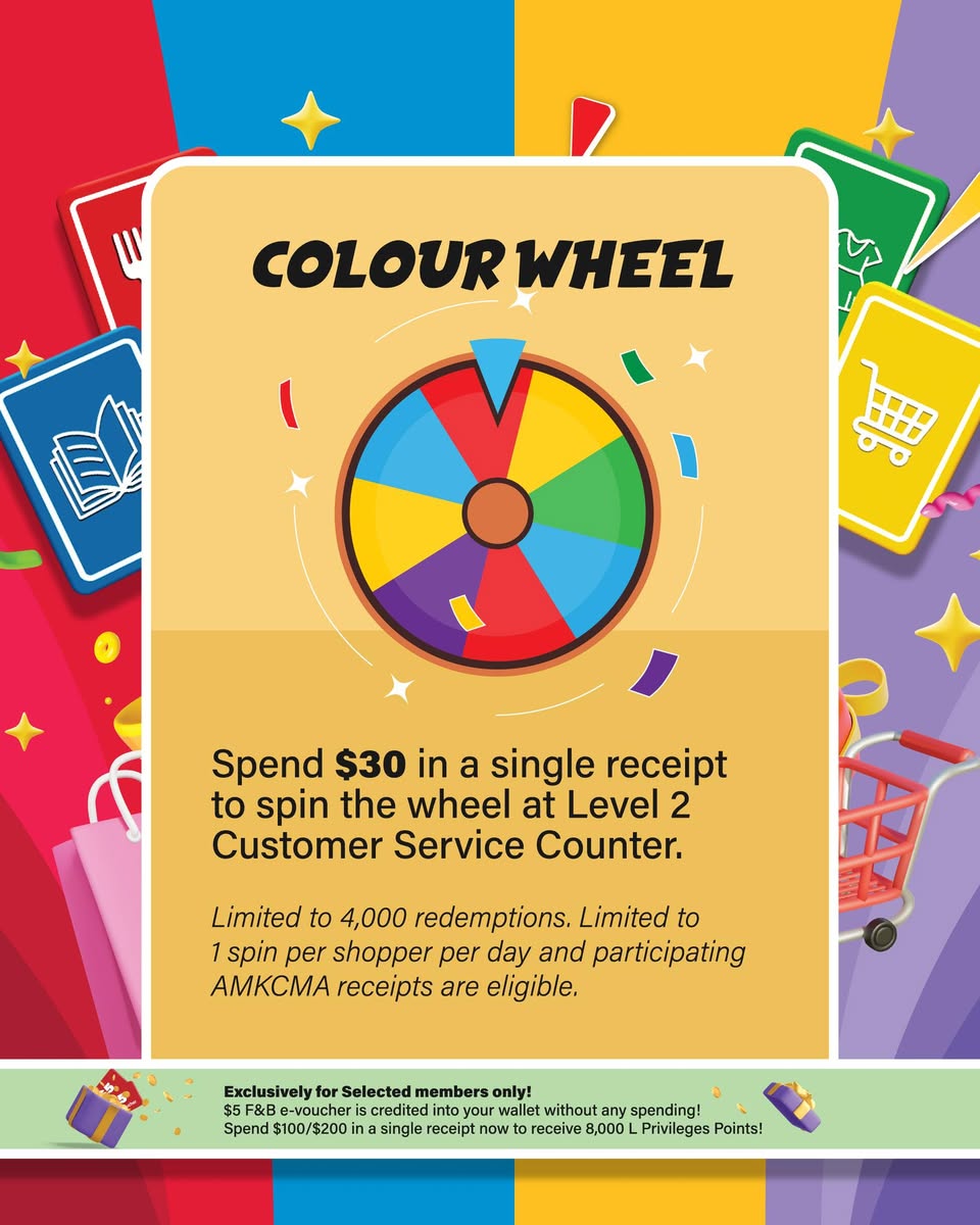 Colour Wheel spin promotion at AMK Hub